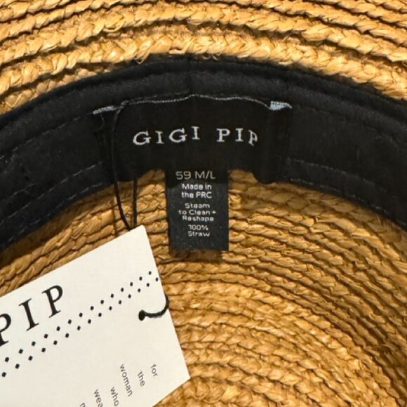 Gigi Pip Luna Straw Gambler Hat main image 4